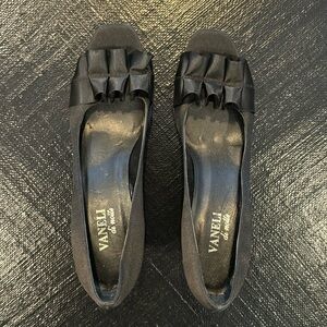 Brand new black satin Van Eli formal shoe